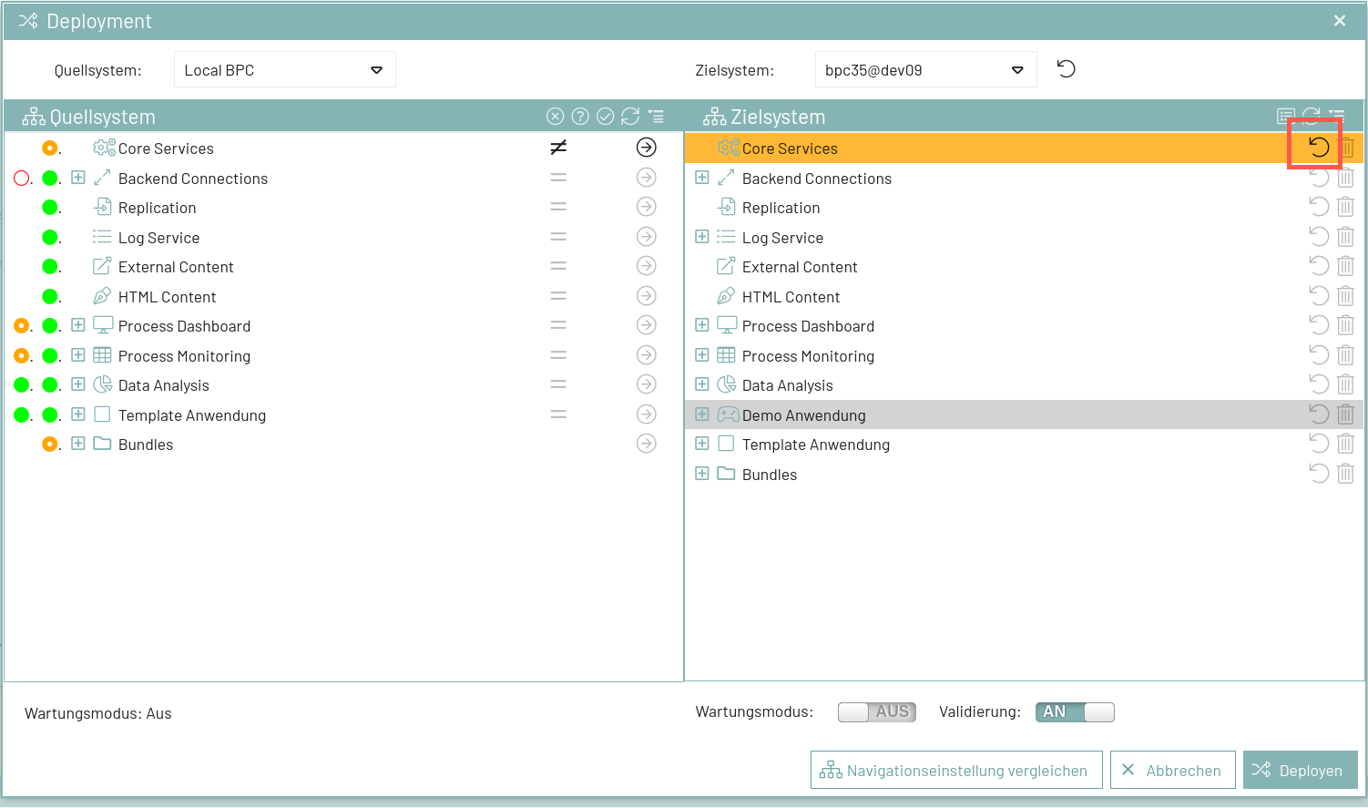 deployment settings 3