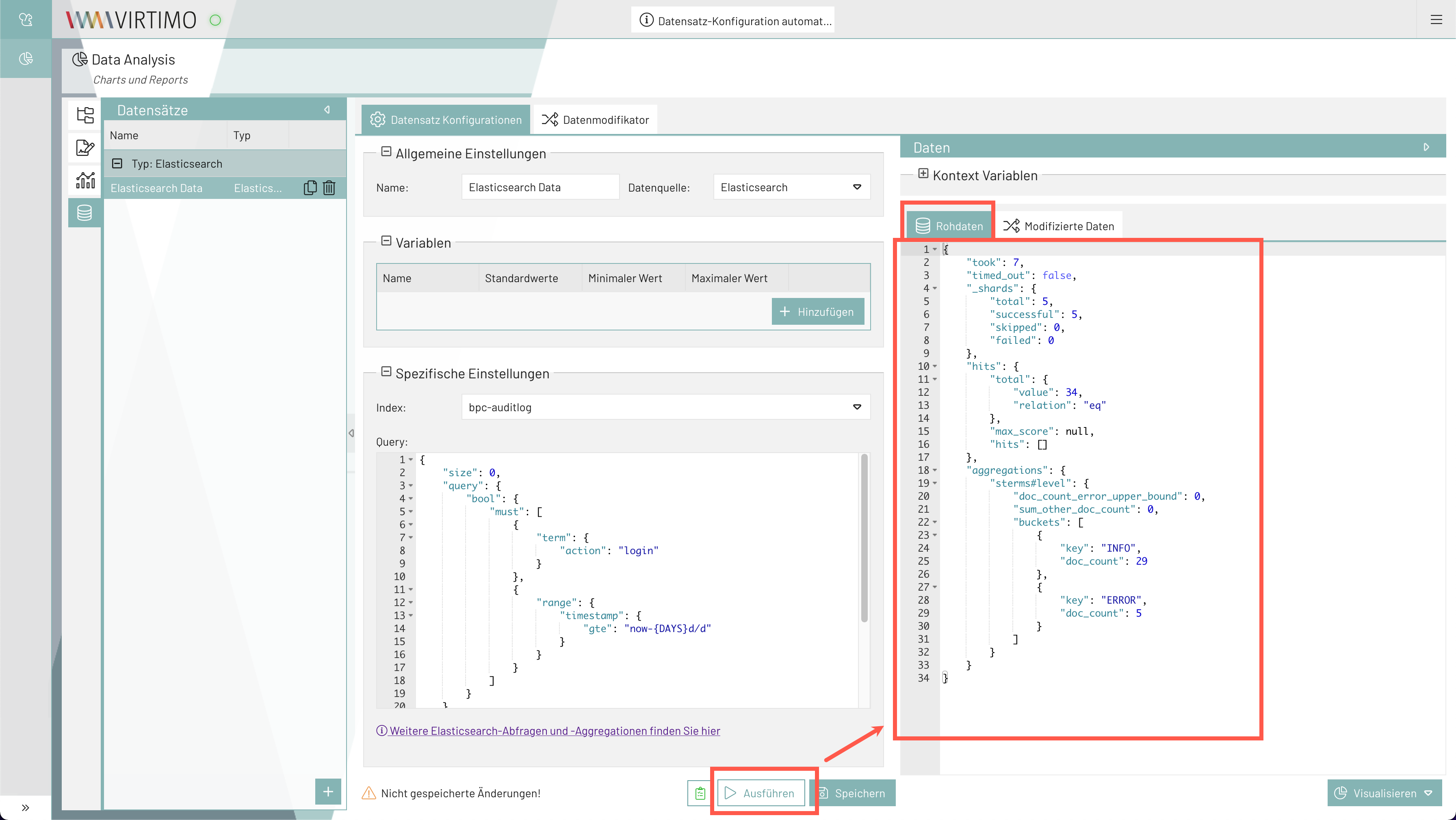 Elasticsearch Rohdaten