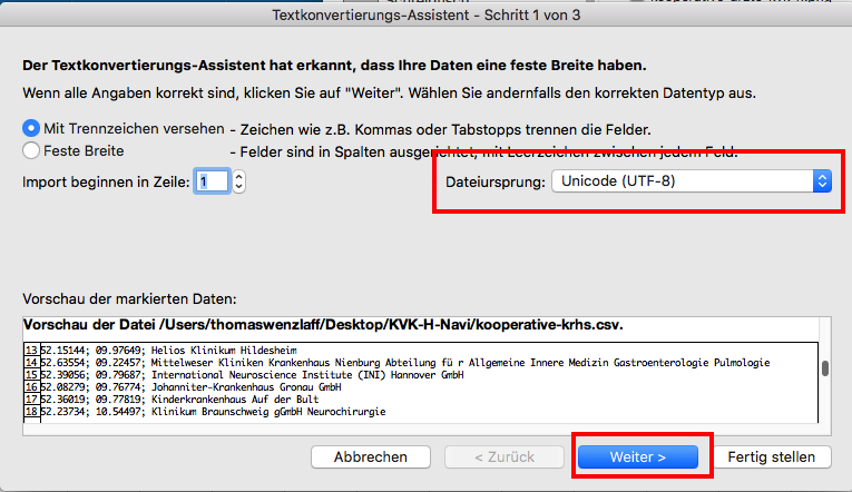 excel choose coding type