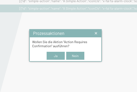 process action requireConfirmation