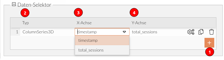xy chart series configurator