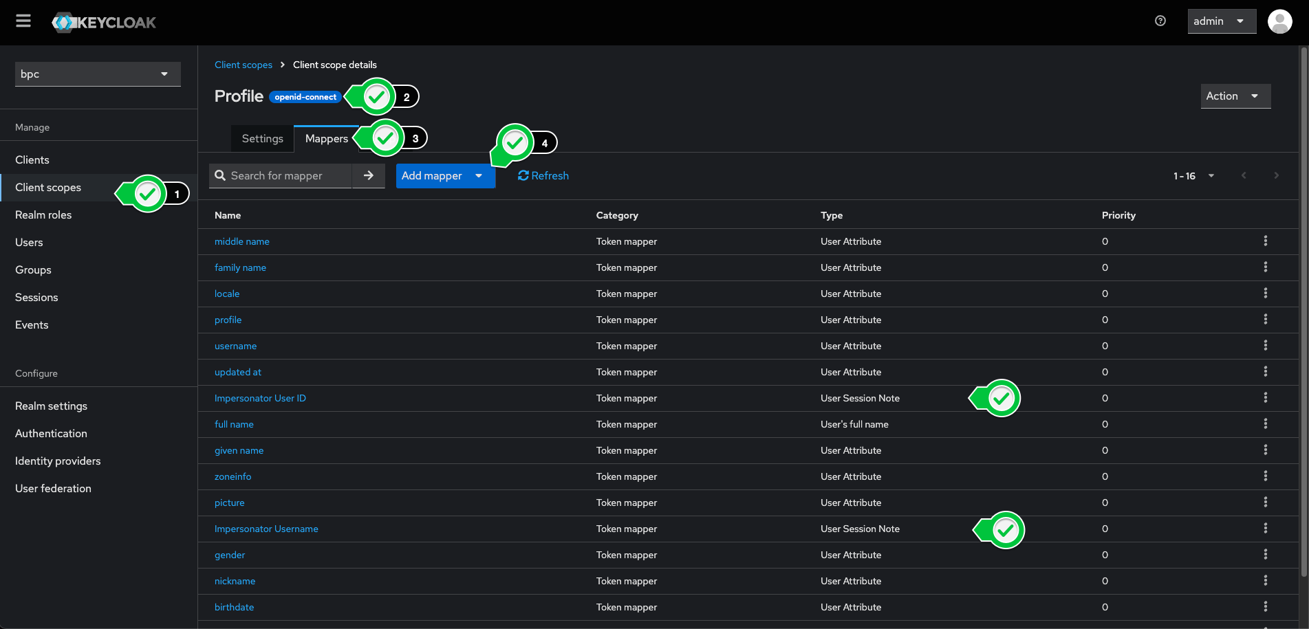 impersonate add mapper