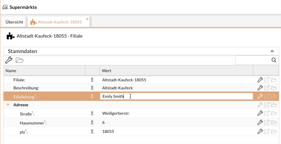 Stammdaten bearbeiten