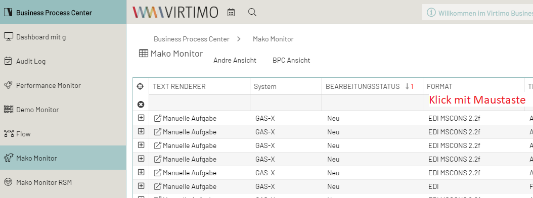 Sortierreihenfolge durch Klick