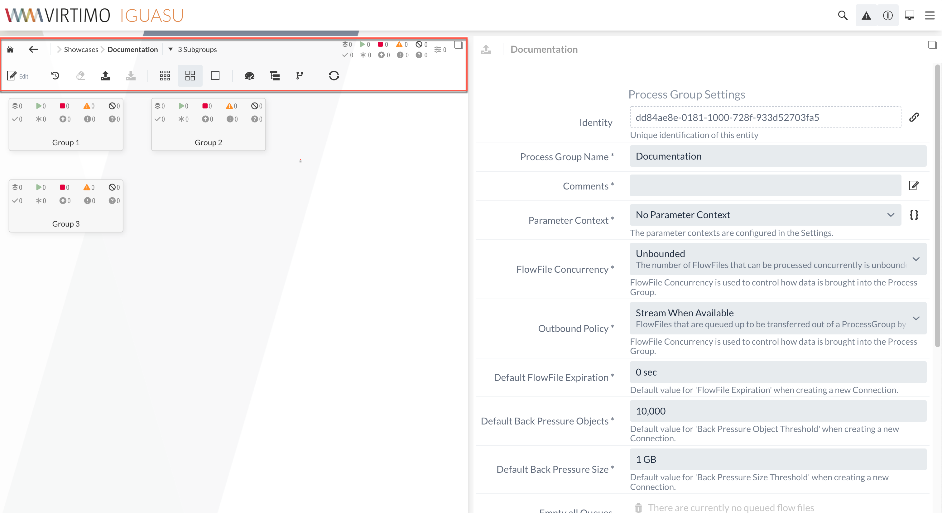 Diagramm-Toolbar