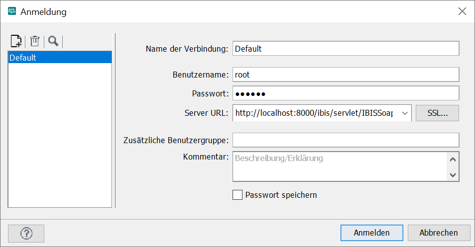 workbench login screen