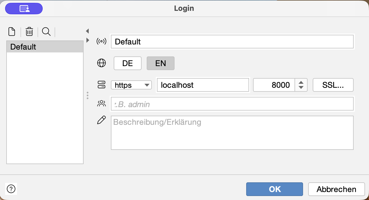 workbench login screen