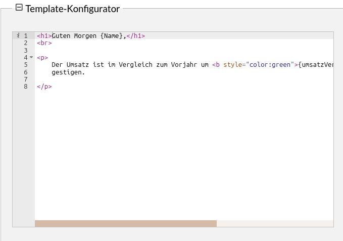 template chart configurator