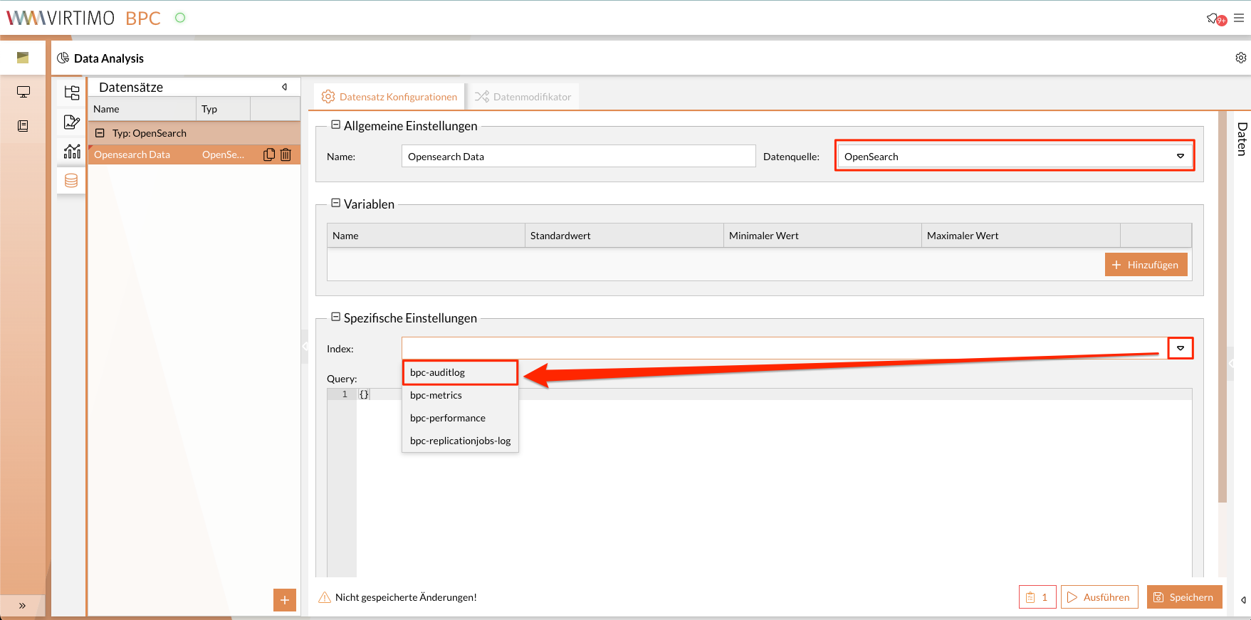 Elasticsearch als Datenquelle