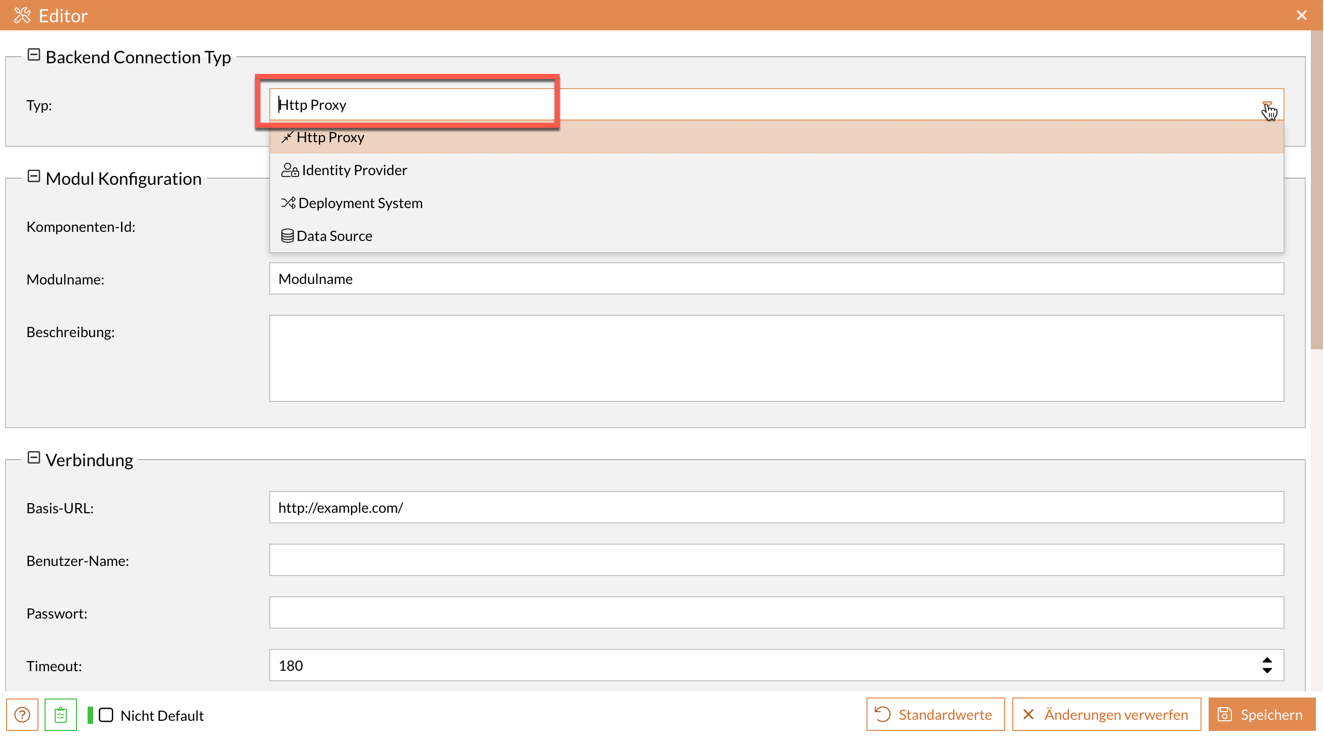 create backend connection 1