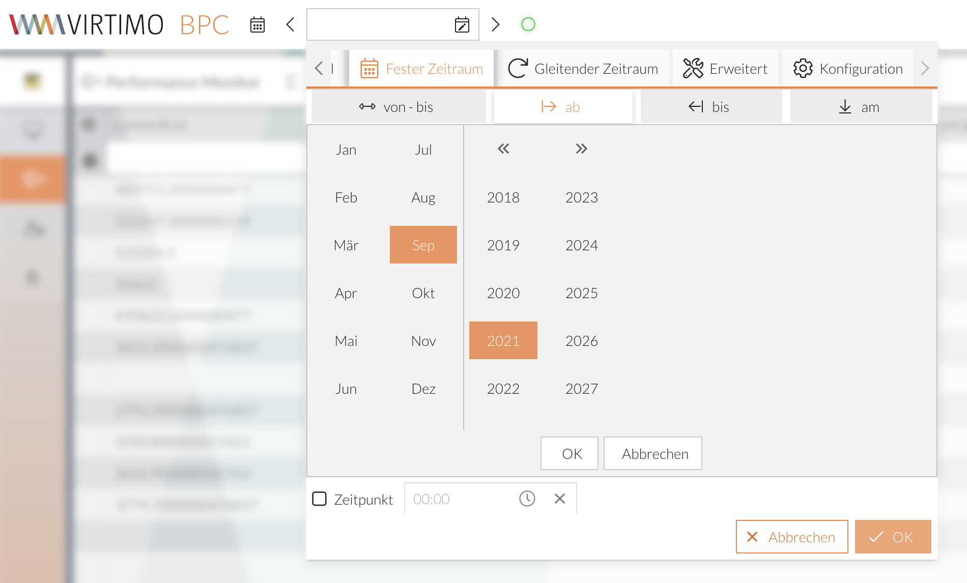 Monats- und Jahresübersicht