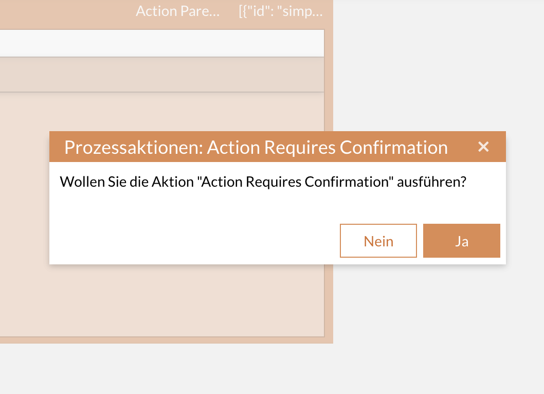 process action requireConfirmation