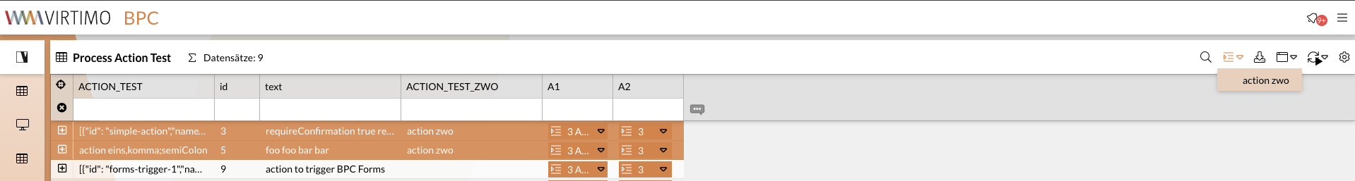 Mehrere Prozess-Aktionen