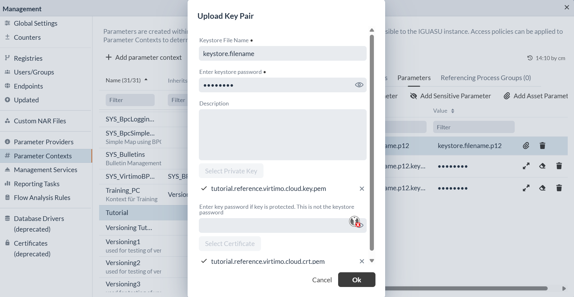 Asset Parameter Keystore 2