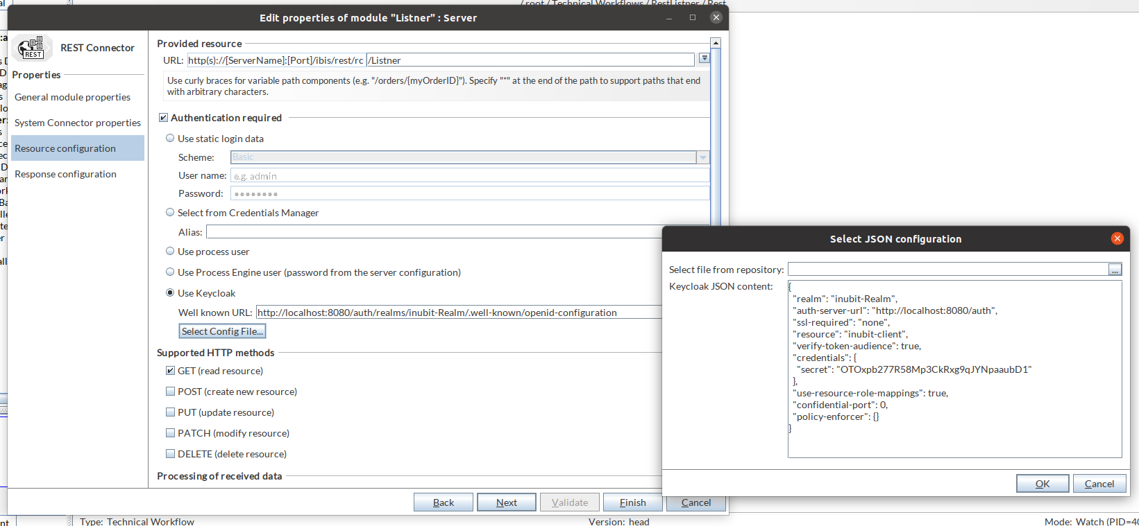 keycloak auth configuration