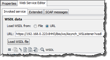 invoked webservice configuration