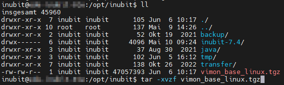 installation linux extraction