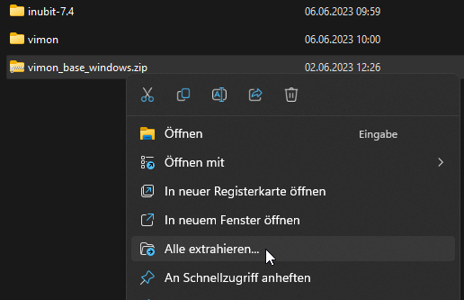 installation windows extraction